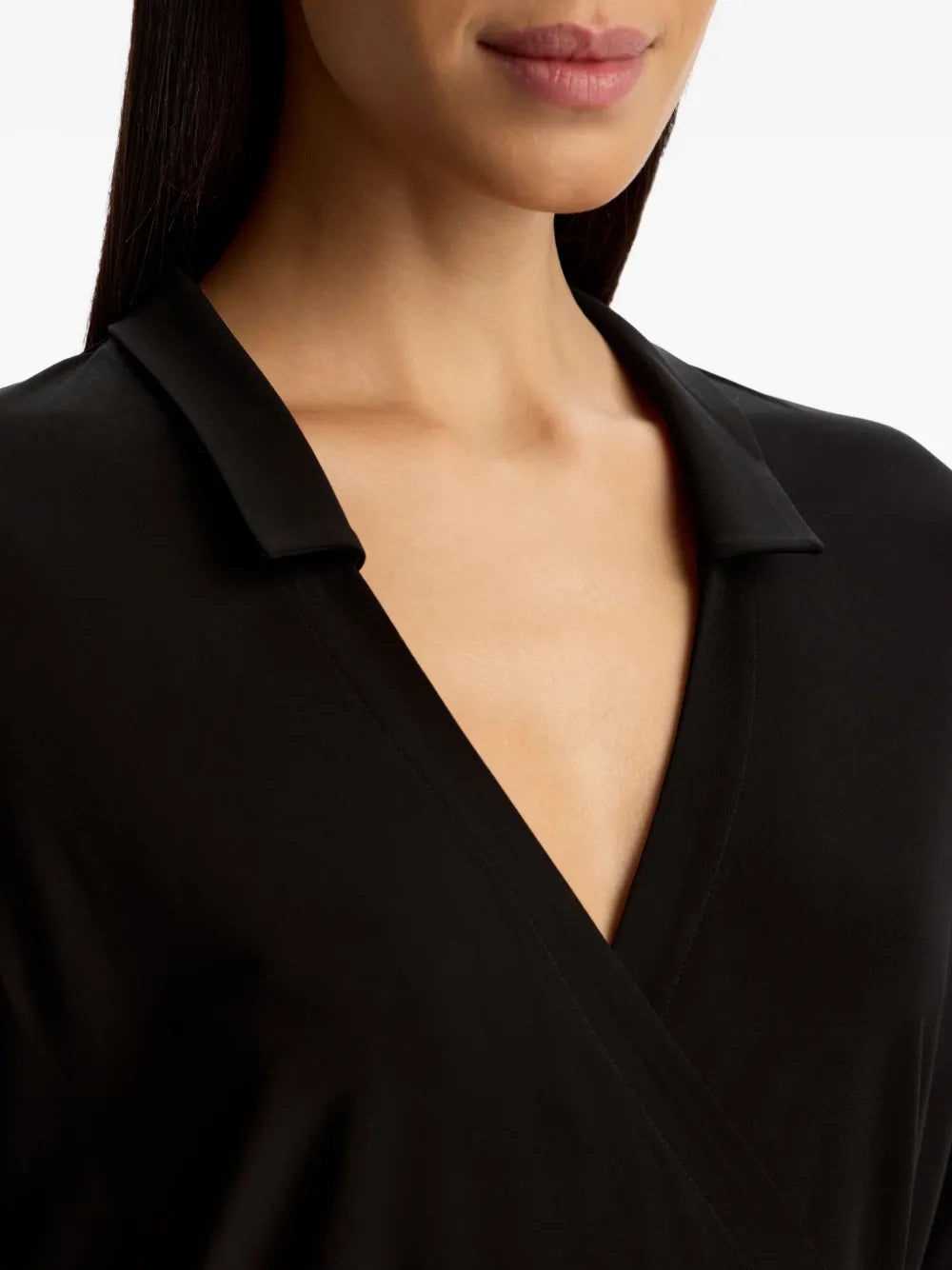 12 Storeez V Neck Midi Dress