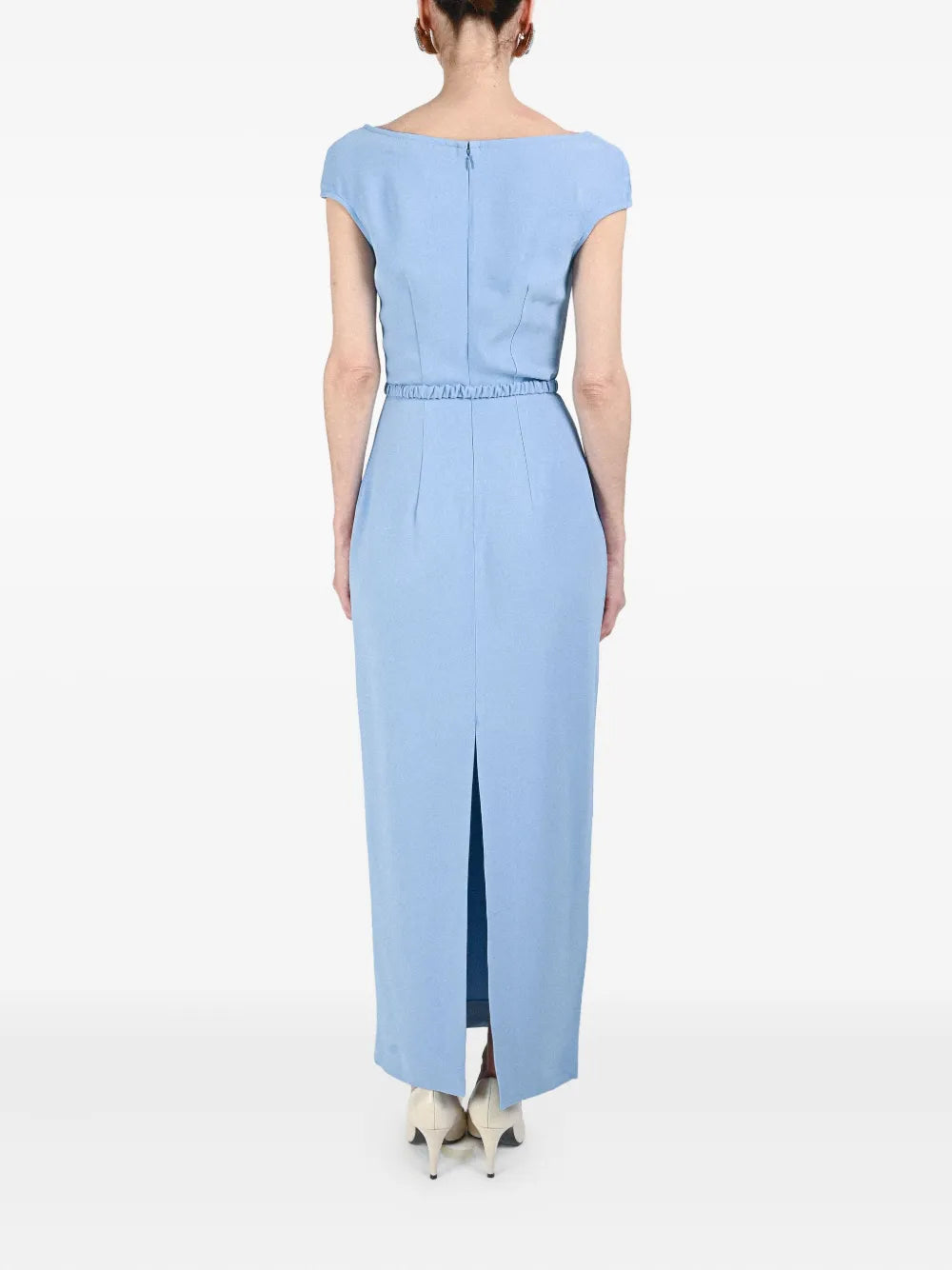Rowen Rose Bra Detail Belted Long Dress