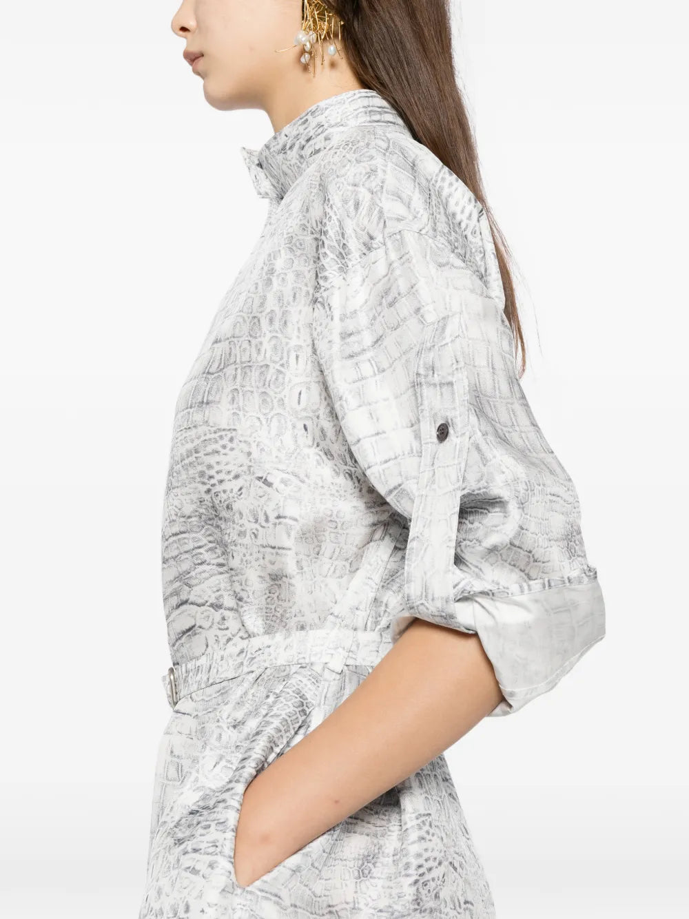 Ferragamo Belted Buttoned Up Shirt Dress