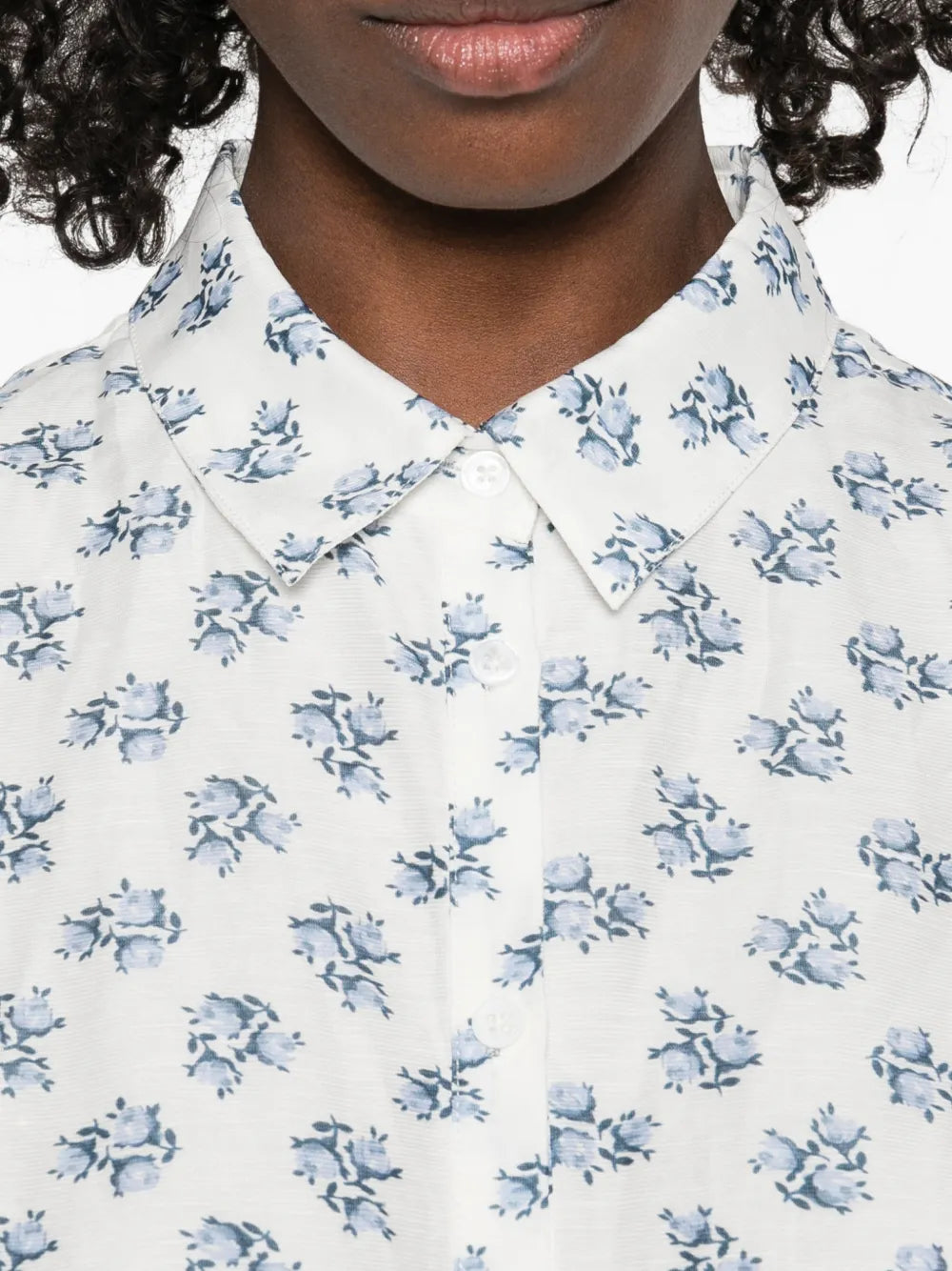 Maje Small Flowers Print Mini Dress