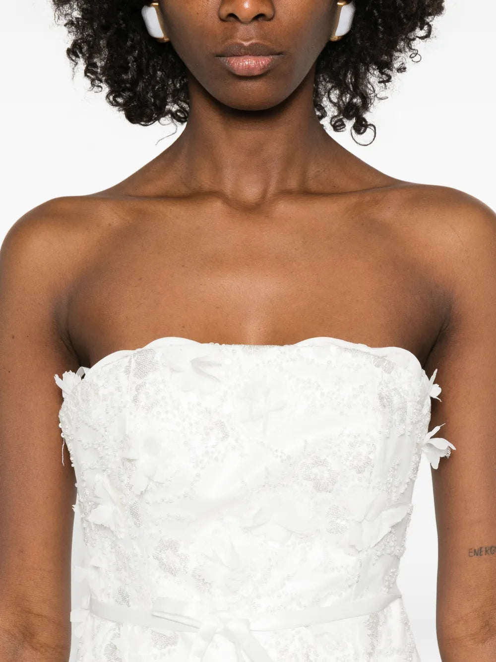 Maje Floral Applique Mini Dress