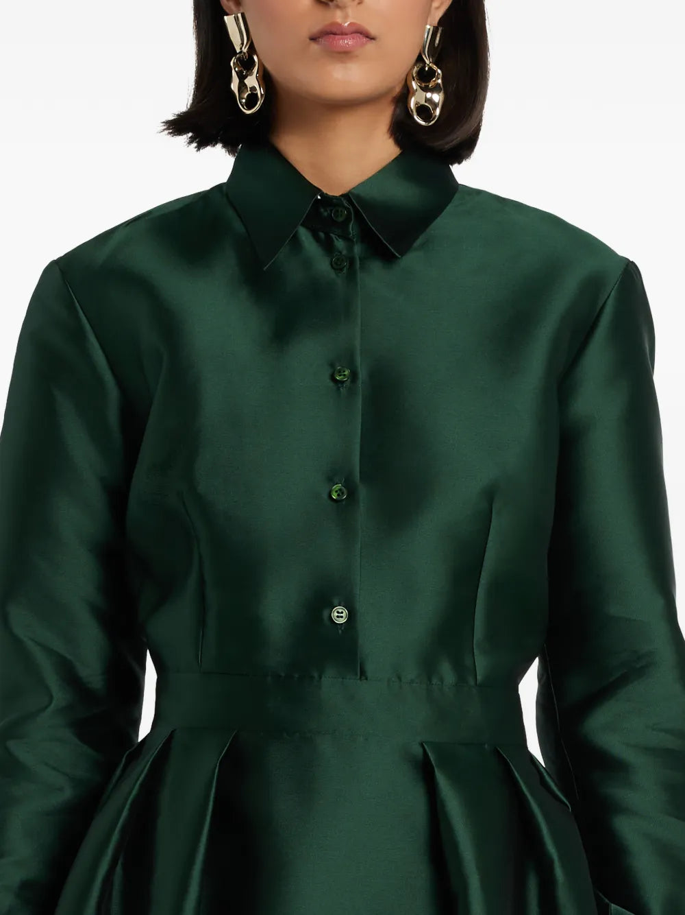 Greta Constantine Pleated Shirt Dress
