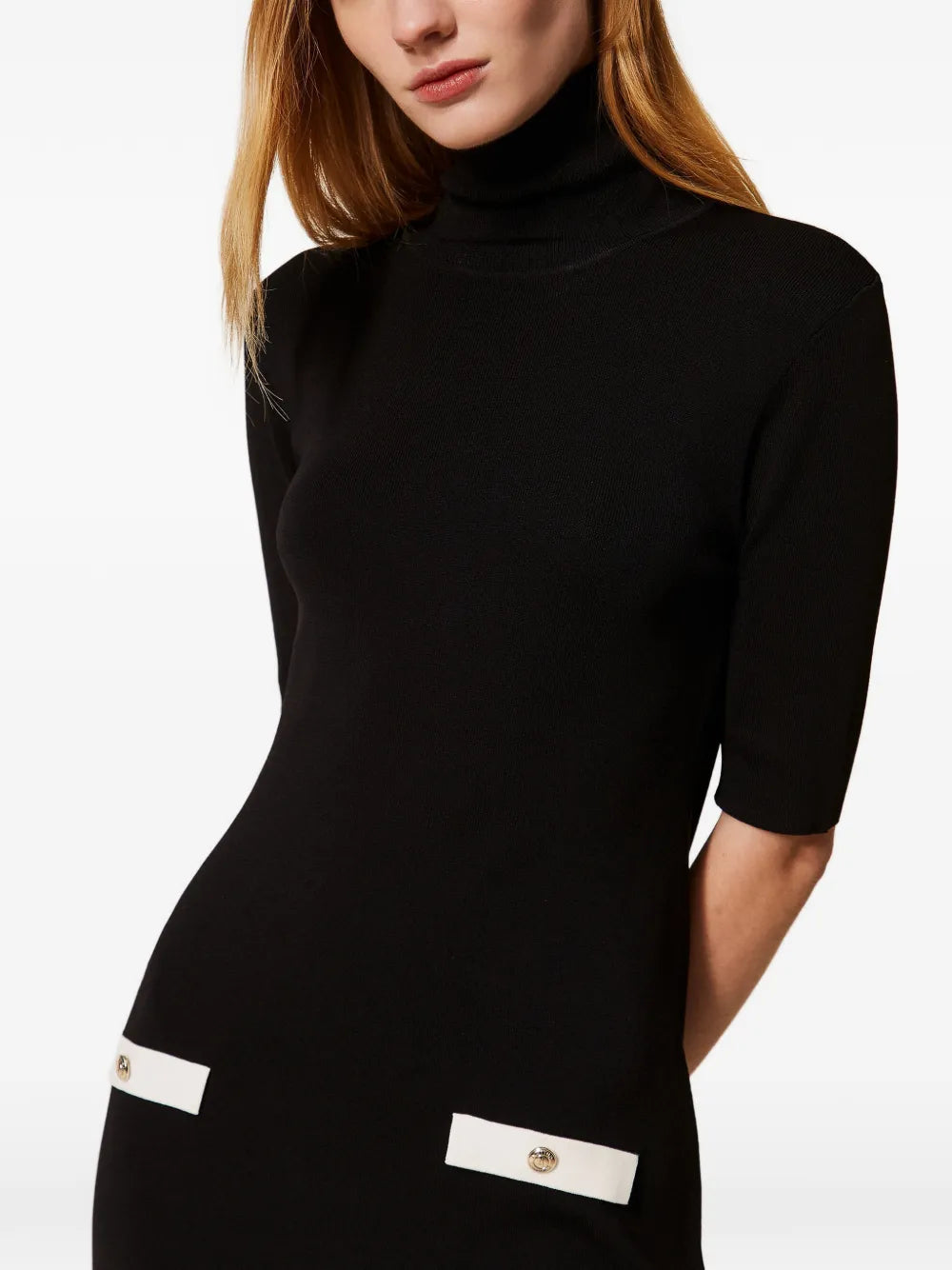 Twinset Short Sleeves Mini Dress