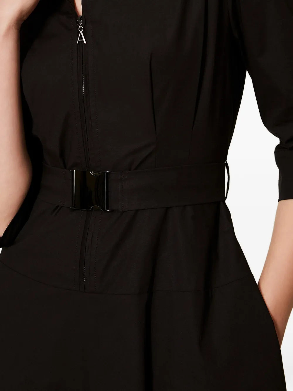 Twinset Belted Poplin Midi Dress