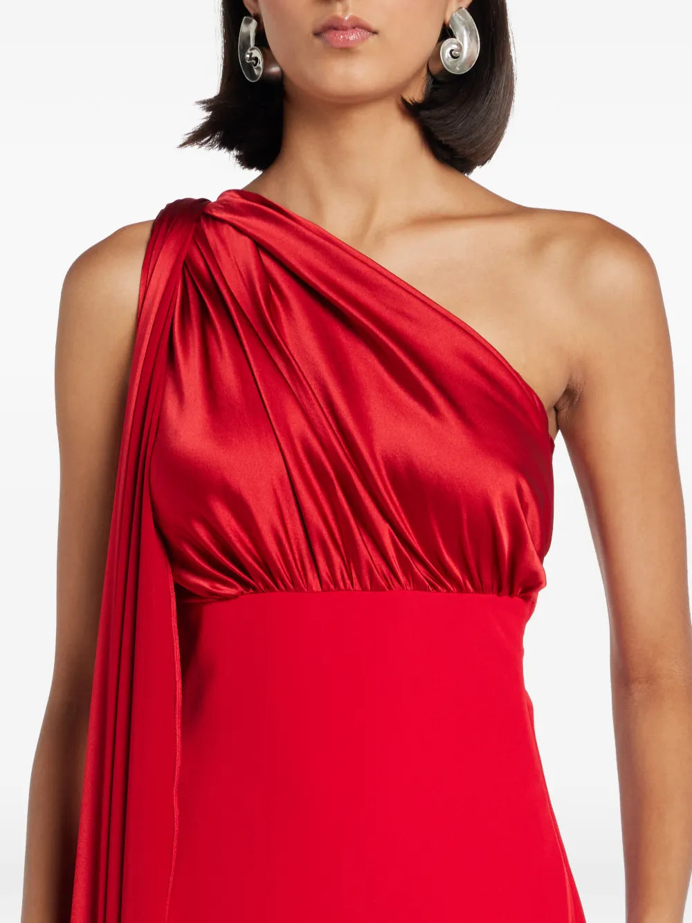 Rhea Costa One Shoulder Draped Dress