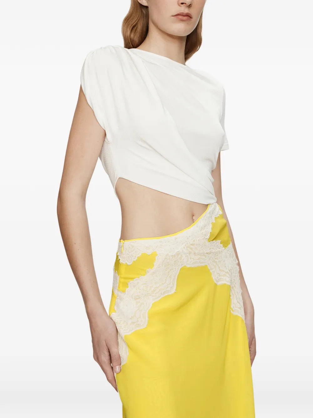 Christopher Esber Verve Twisted Lace Tee Dress