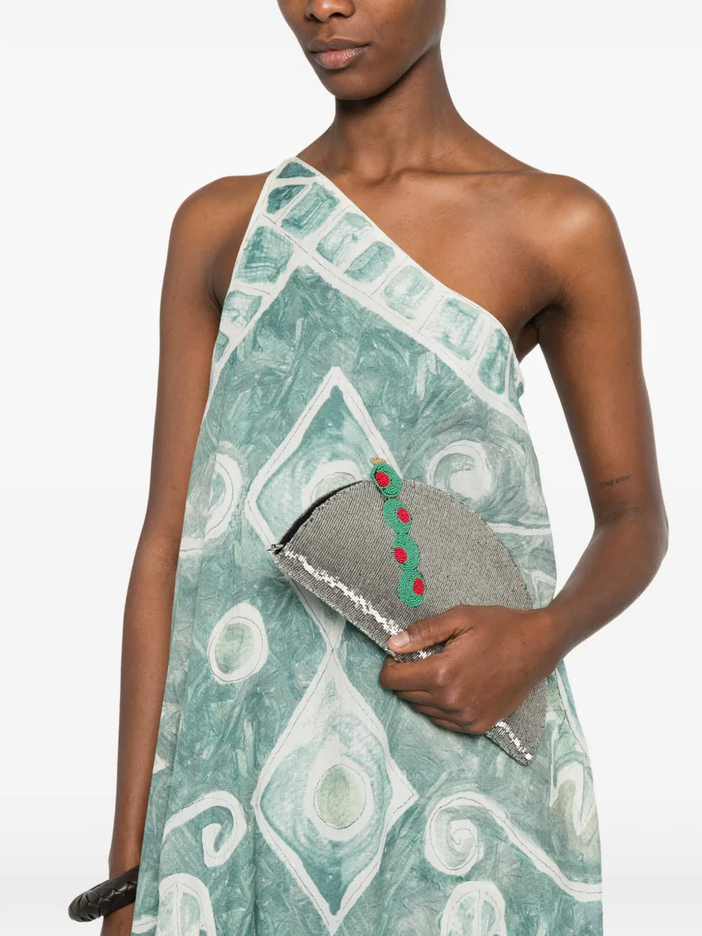 Alemais Samira One Shoulder Print Dress