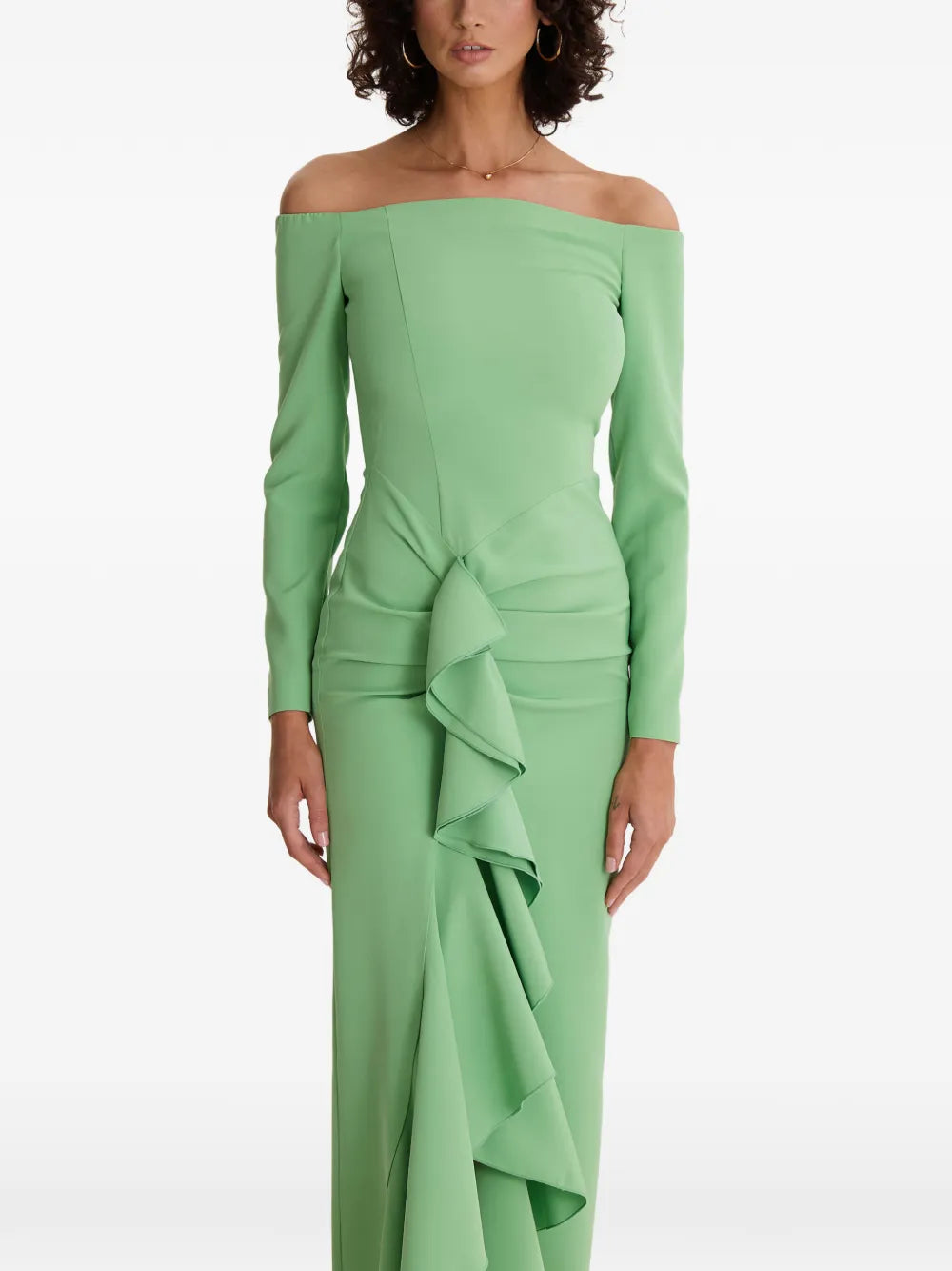 Moos Studio Ruffled Off Shoulder Dress