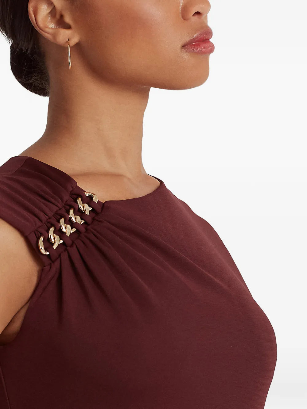 Lauren Ralph Lauren Ruched Chain Dress