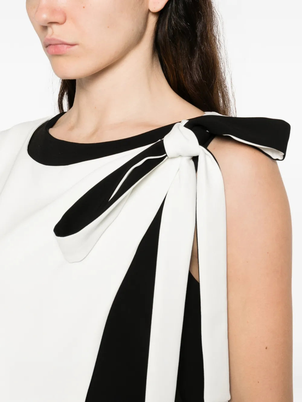 Max Mara Ampezzo Bow Colourblock Mini Dress