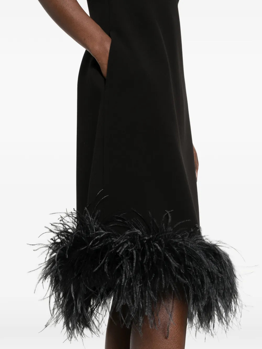 Max Mara Feather Hem Midi Dress