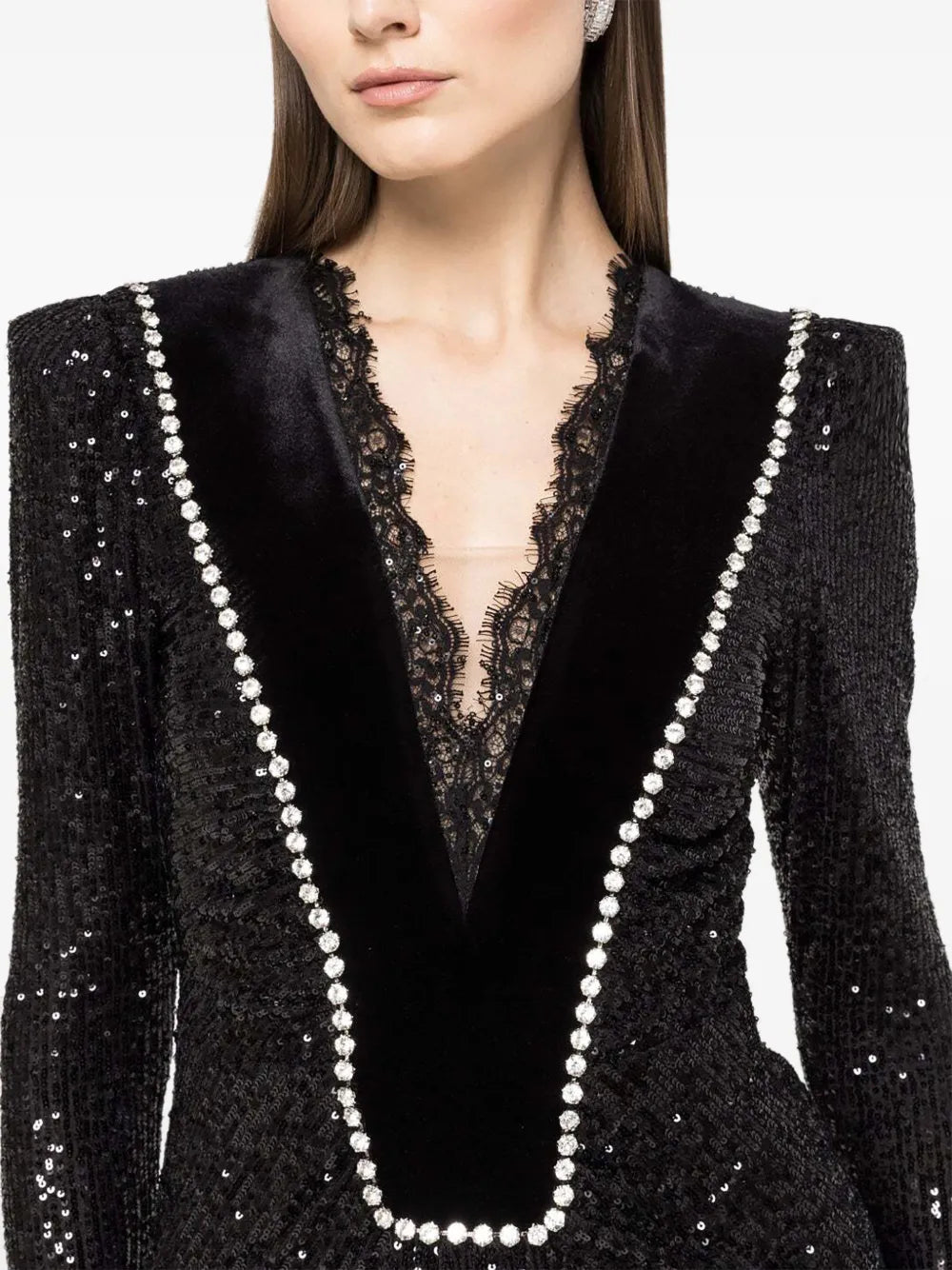 Nissa Sequin Embellished Maxi Dress