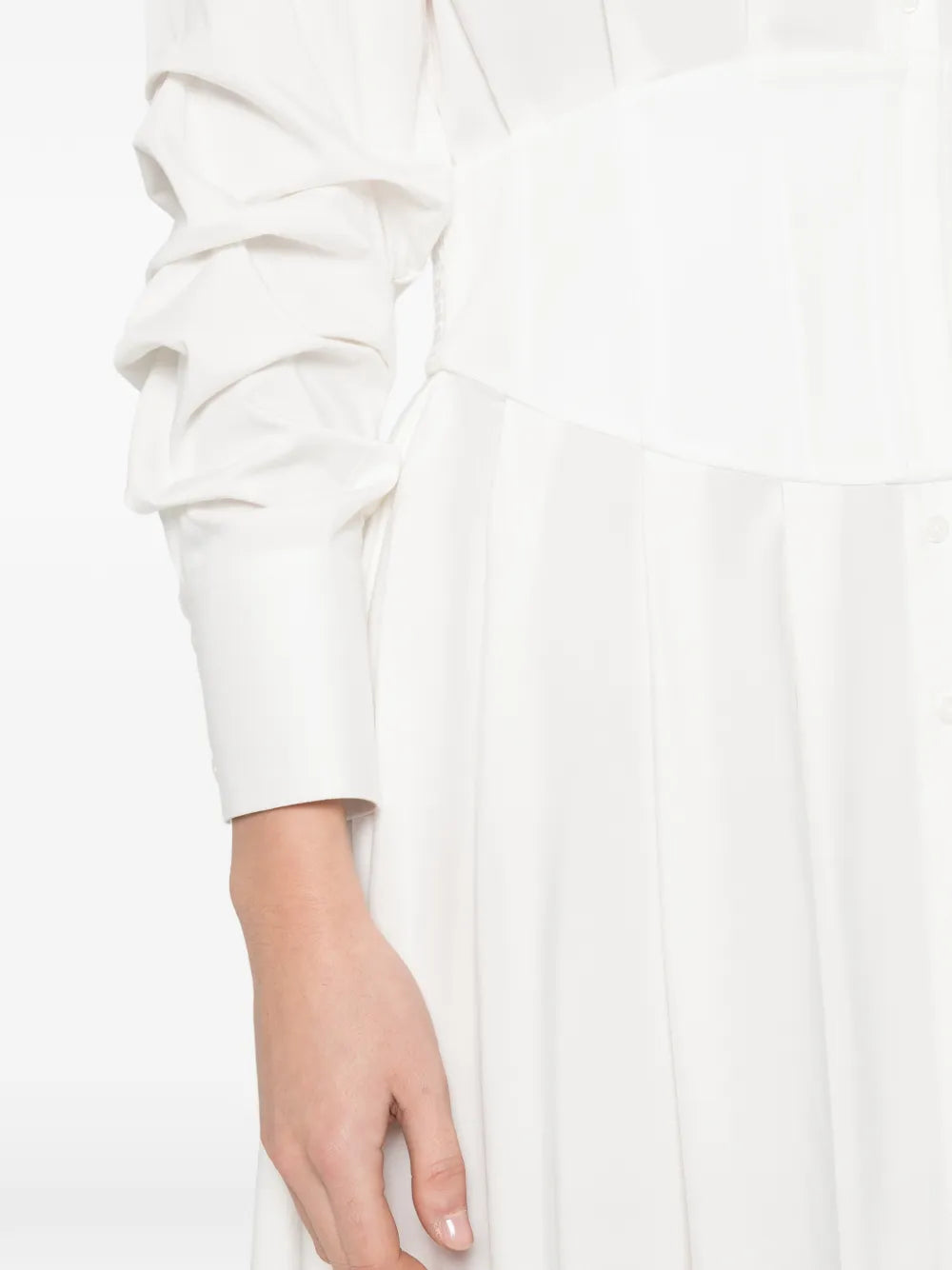 Alice Olivia Button Down Corset Midi Dress