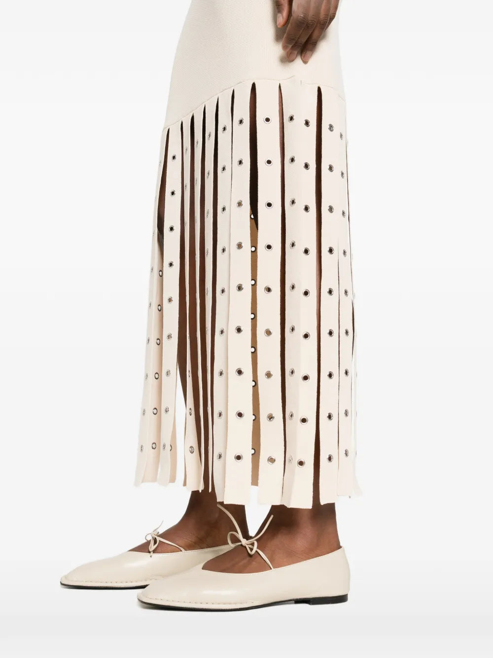 Patrizia Pepe Fringes Knit Midi Dress