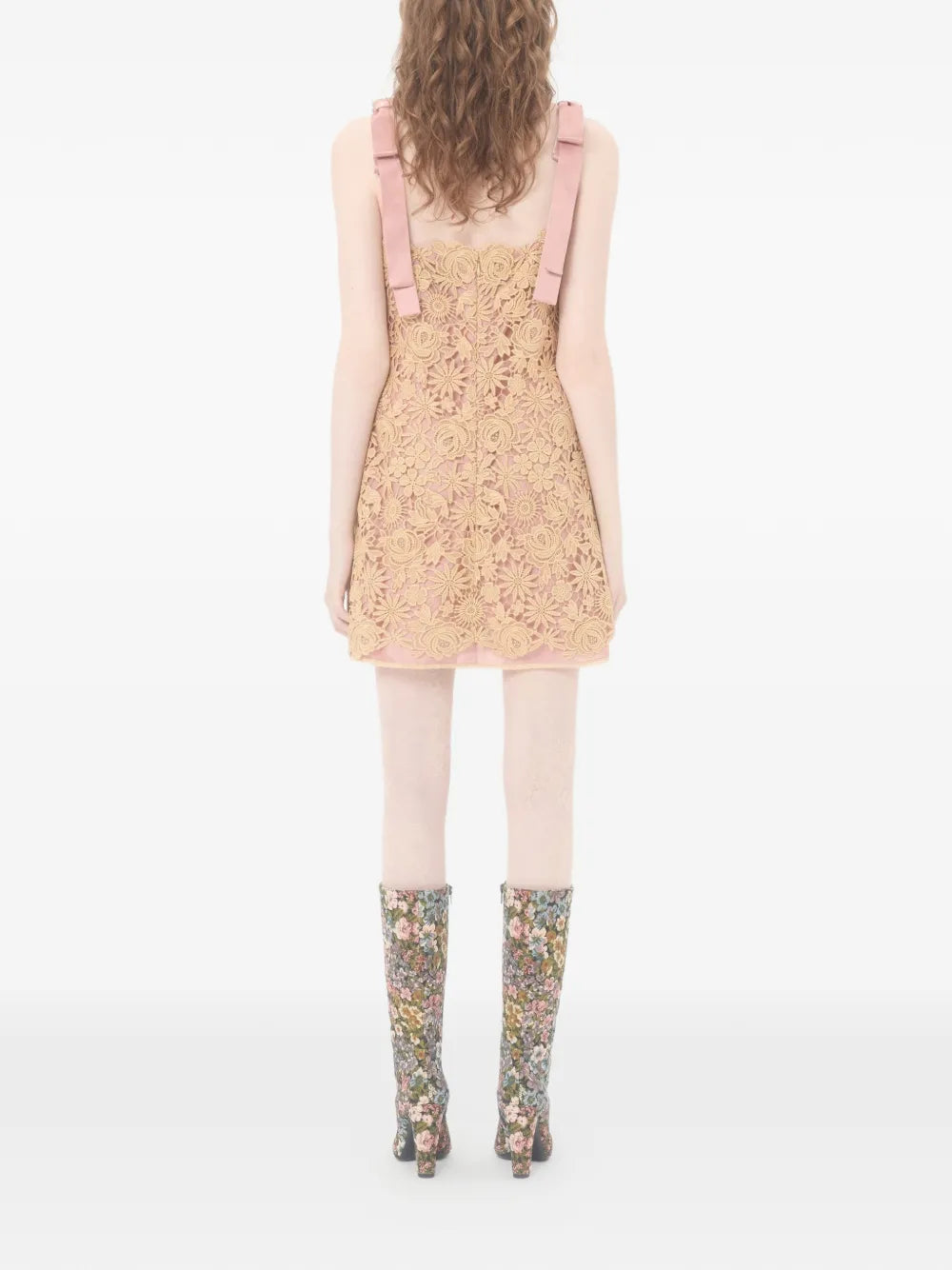 Valentino Garavani Guipure Straps Mini Dress