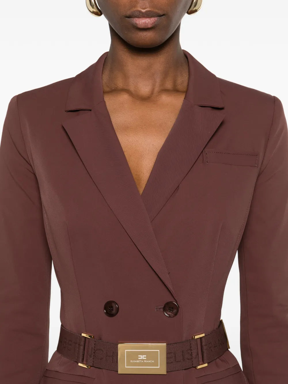 Elisabetta Franchi Double Breasted Mini Dress