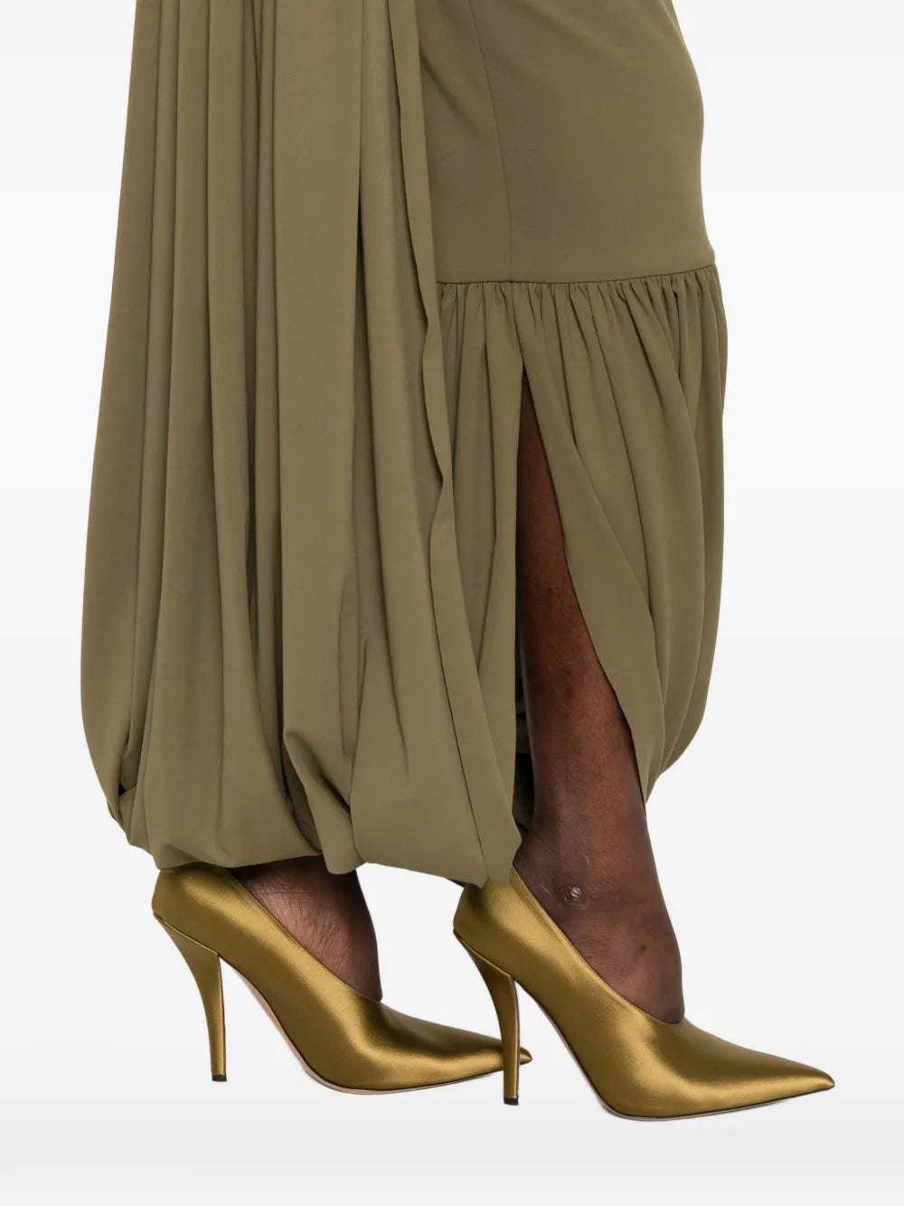 Jean Louis Sabaji Long Sleeve Ruffled Maxi Dress