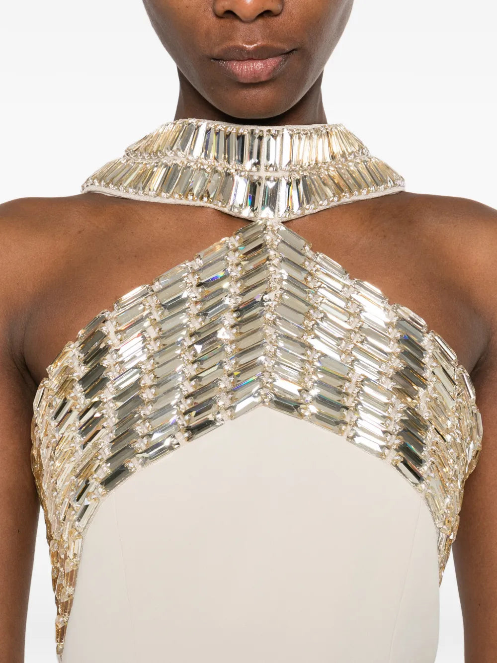 Jean Louis Sabaji Embellished Halter Dress