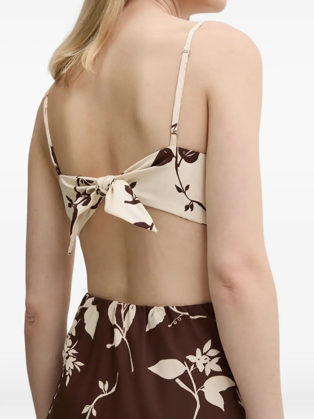 Abercrombie Fitch Cut Out Floral Pattern Midi Dress