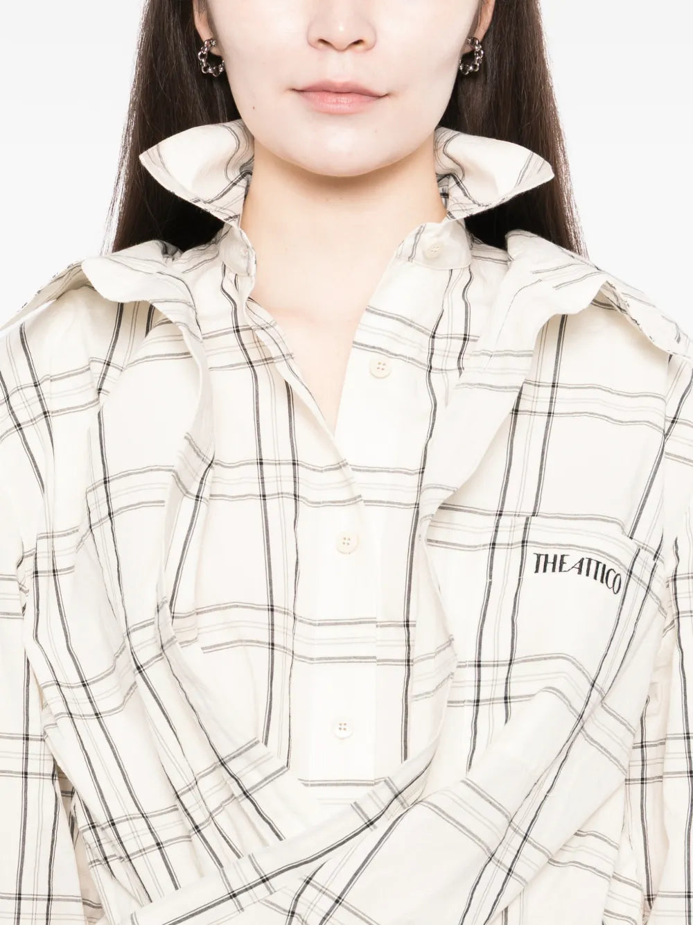 The Attico Plaid Mini Dress