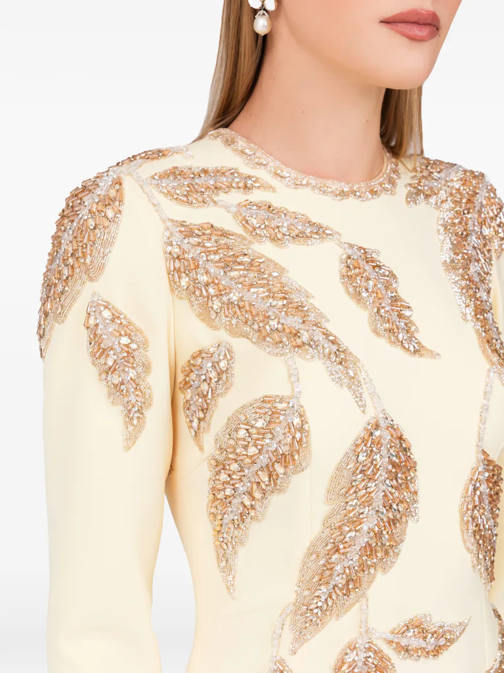 Dina Melwani Embellished Maxi Dress