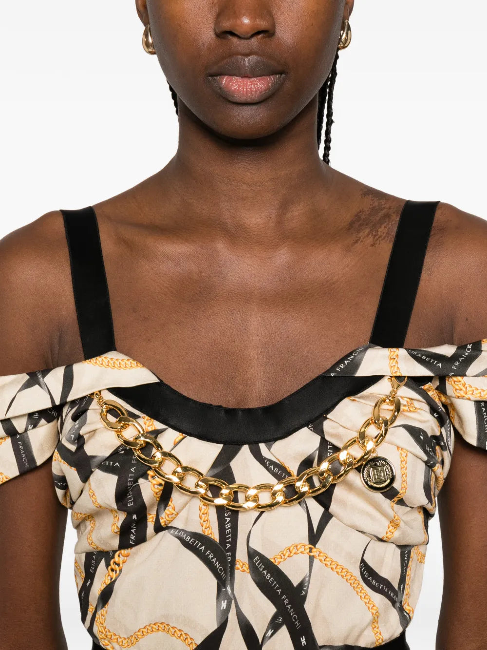 Elisabetta Franchi Ruffled Midi Dress