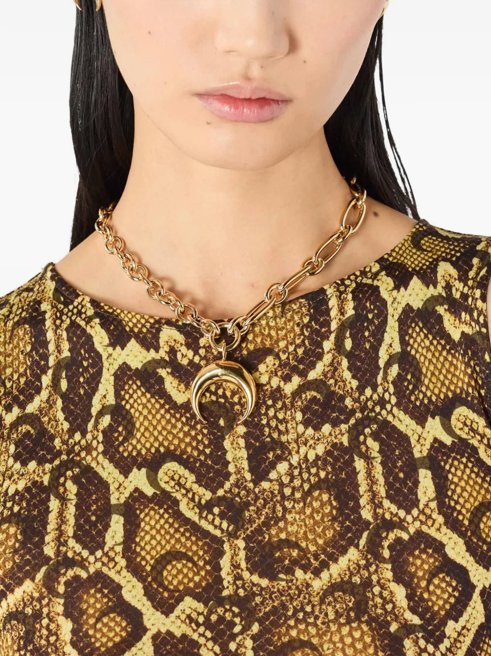 Marine Serre Python Print Asymmetrical Dress
