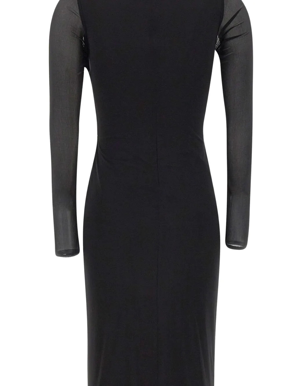 Blumarine Butterfly Clasp Ruched Midi Dress