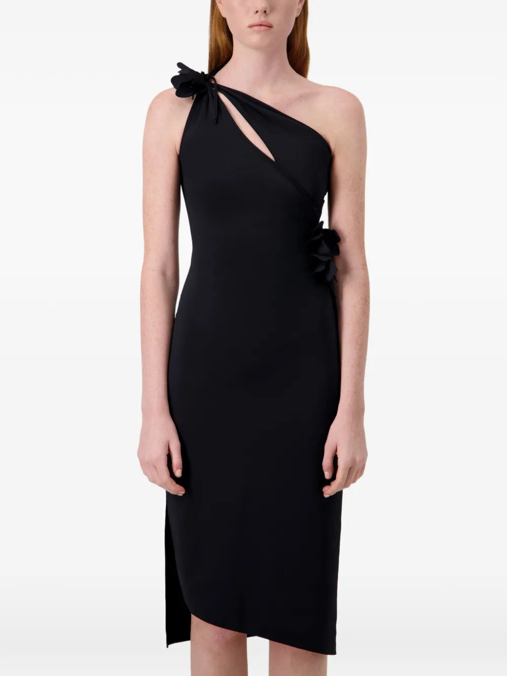 Coperni Asymmetric Mini Flower Dress