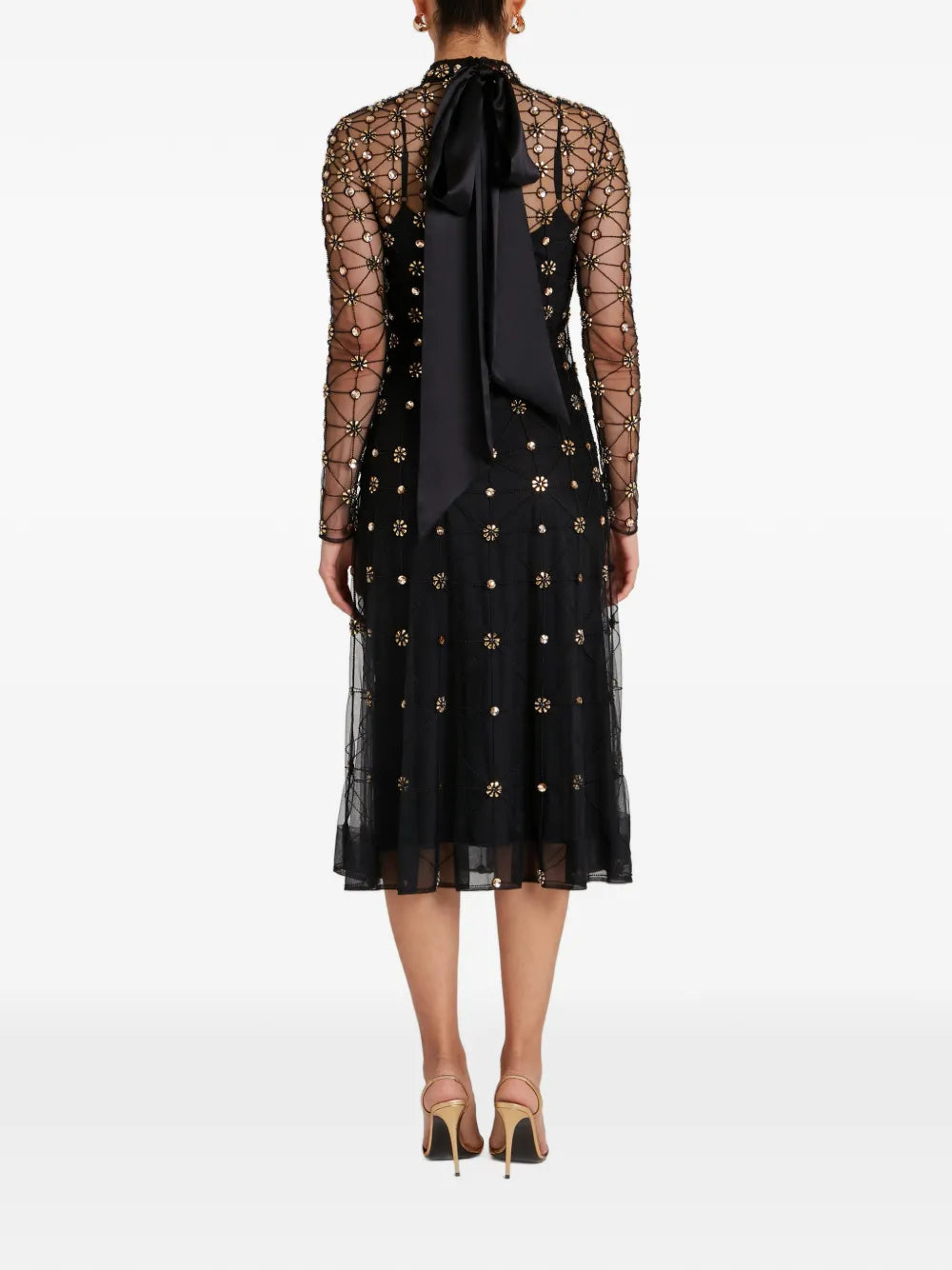 Temperley London Crystals Embellished Midi Dress