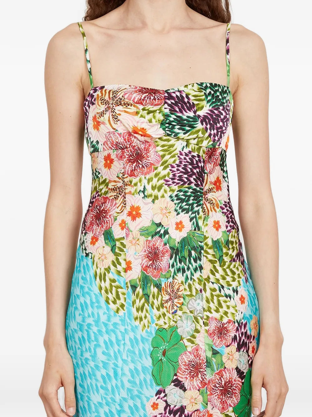 Saloni Renee Floral Print Maxi Dress
