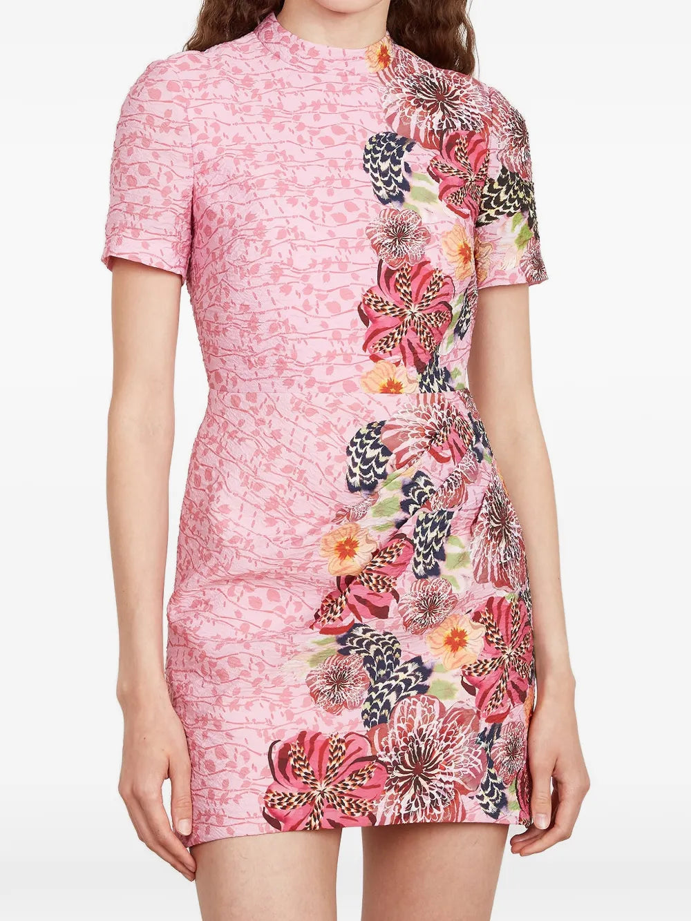 Saloni Draped Floral Mini Dress