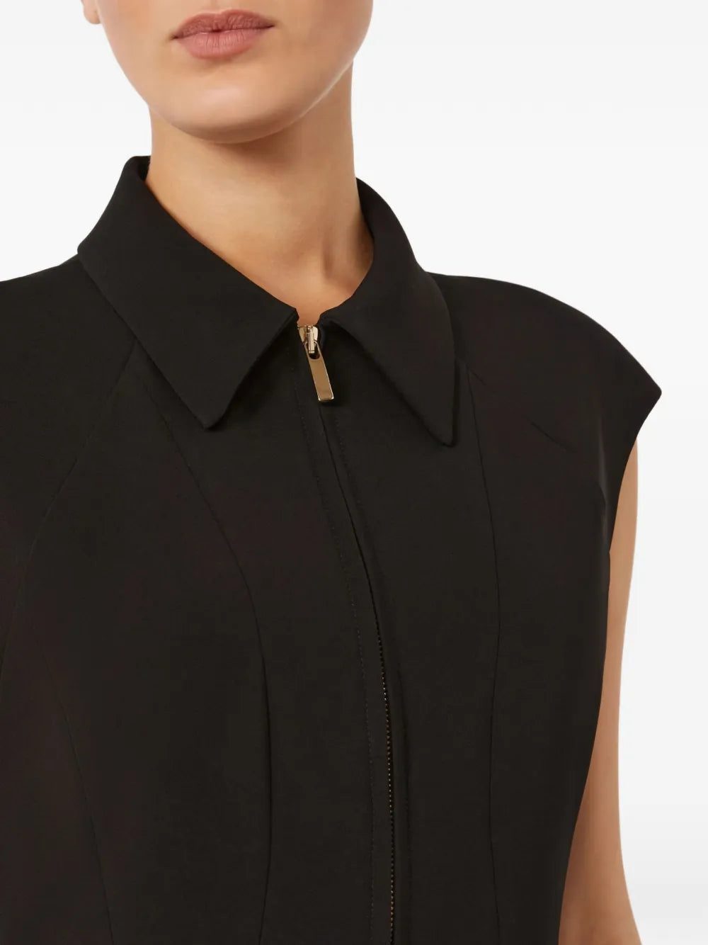Max Mara Mstalga Collared Zip Fastening Midi Dress