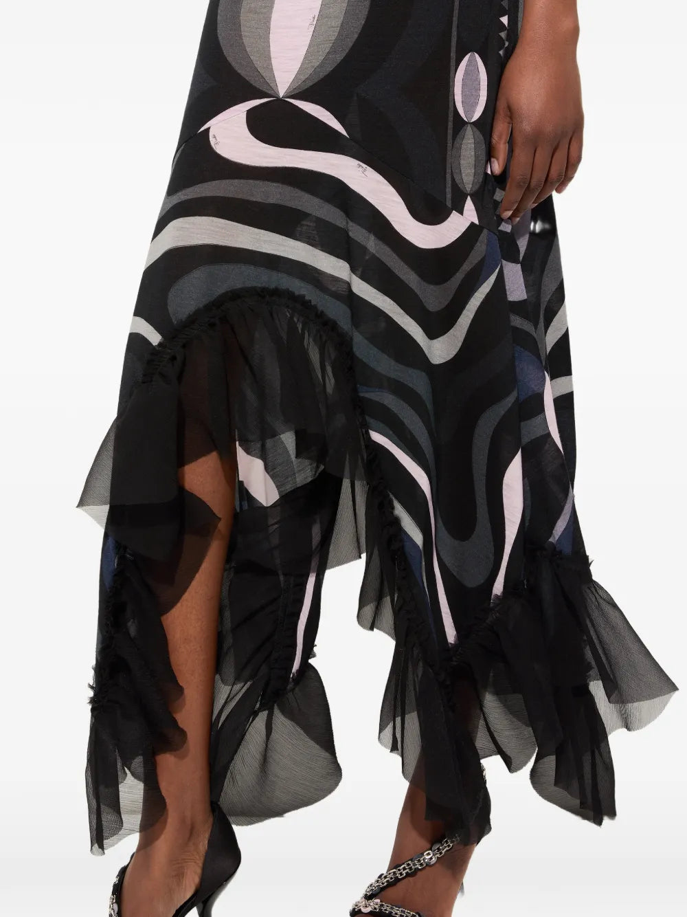 Pucci Iride Print V Neck Dress