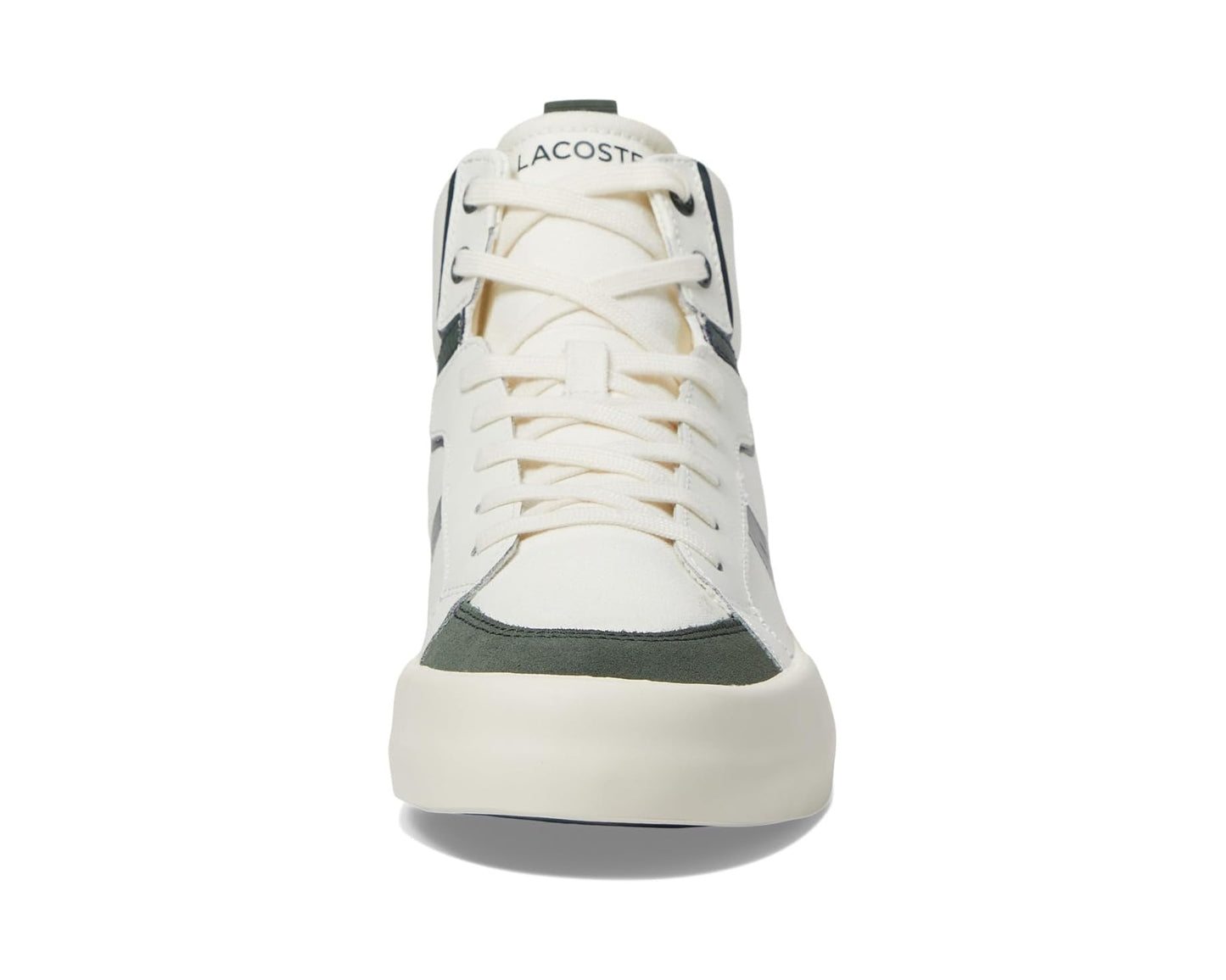 Men's Lacoste L004 Mid Sneakers Off-White/Dark Green
