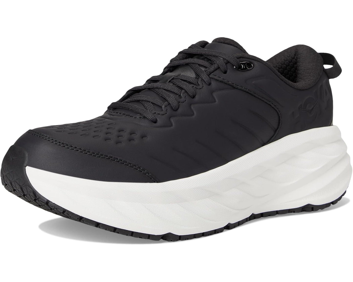 Men's Hoka Bondi Slip Resistant Carbon Black/White