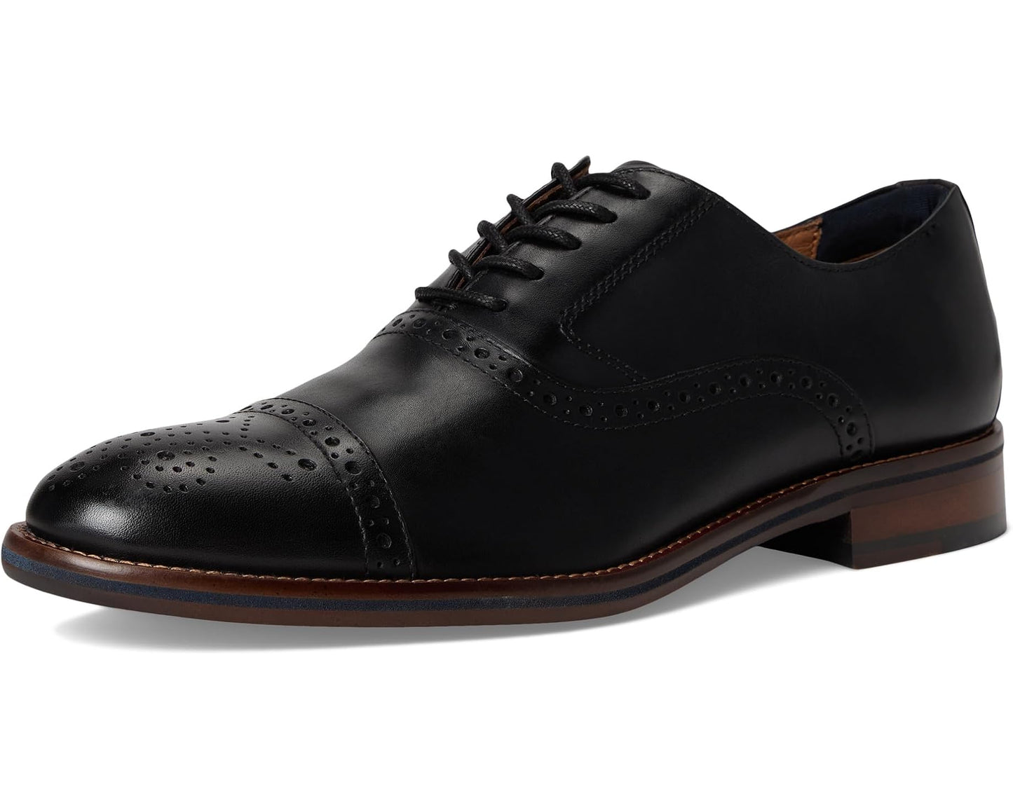 Men's Johnston & Murphy Conard 2.0 Cap Toe Black Full Grain