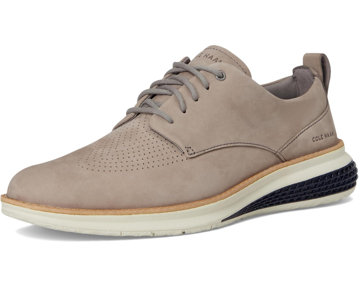 Men's Cole Haan Originalgrand Energy Weave Plain Toe Oxford Ironstone Nubuck/Midnight Moon