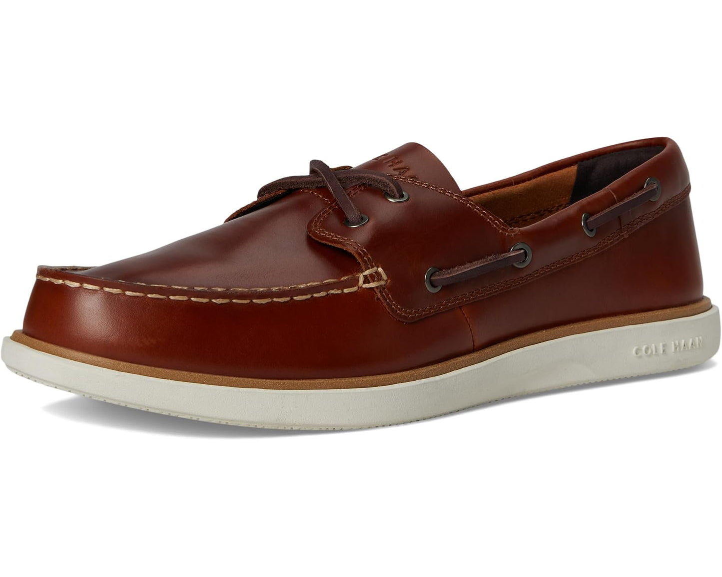 Men's Cole Haan Grand Crosscourt Boat Shoe British Tan/Dark Chocolate/Ivory