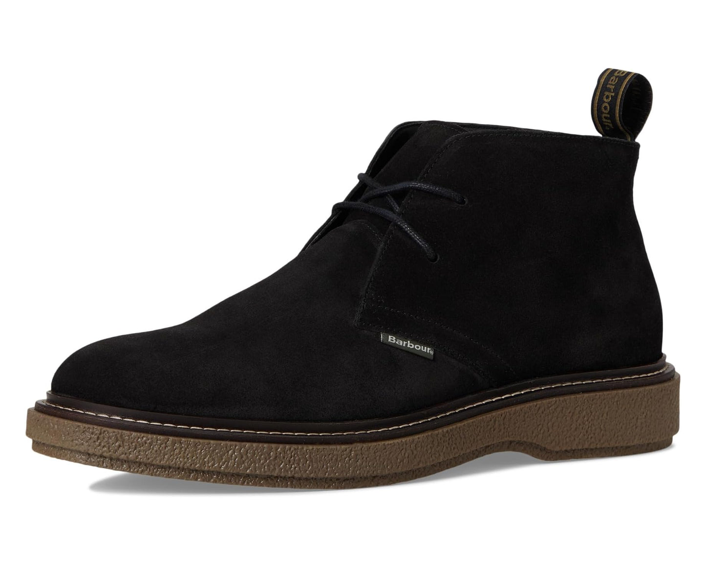 Men's Barbour Blaine Chukka Boots Black Suede