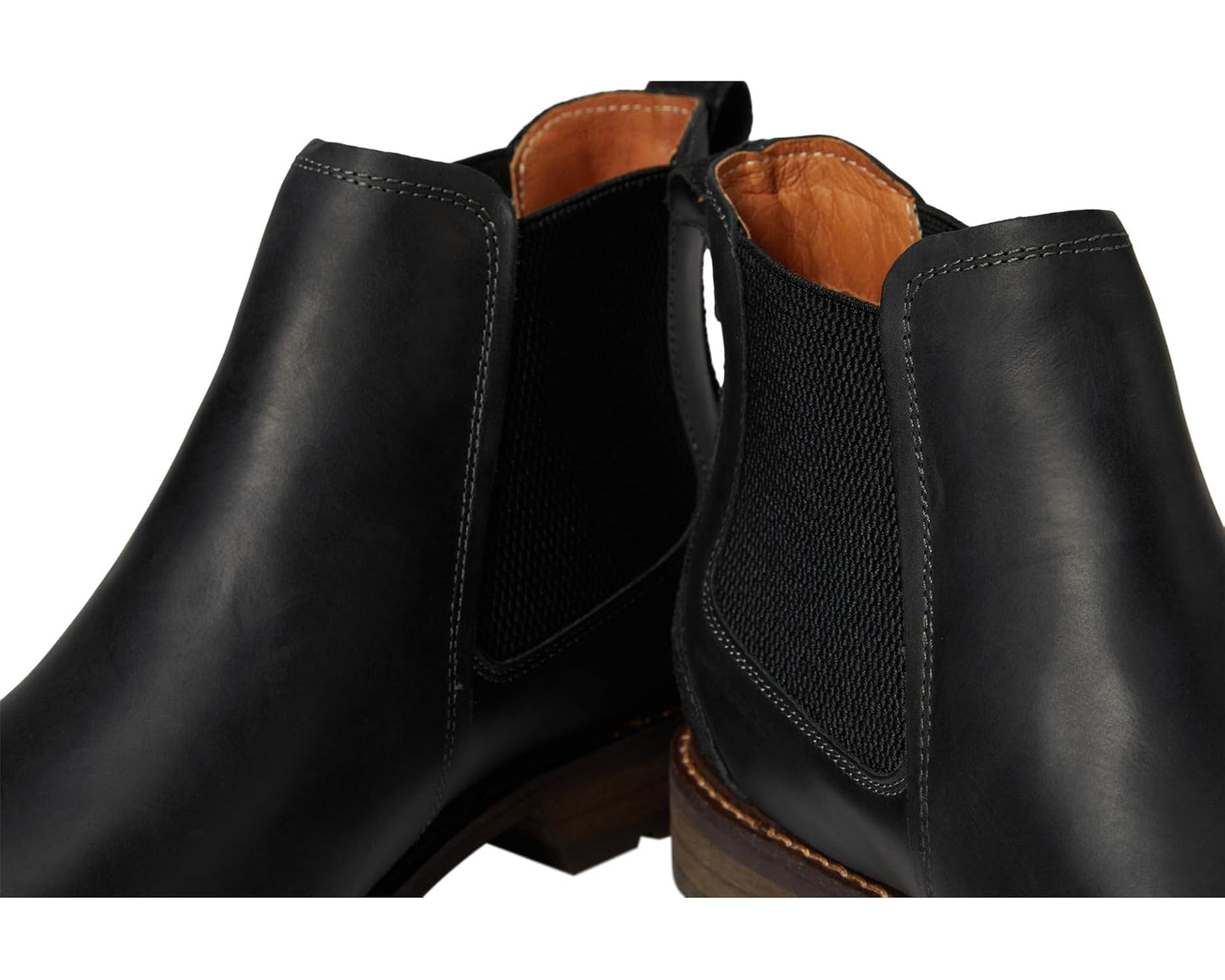 Men's Florsheim Lodge Plain Toe Gore Boots Black Crazy Horse