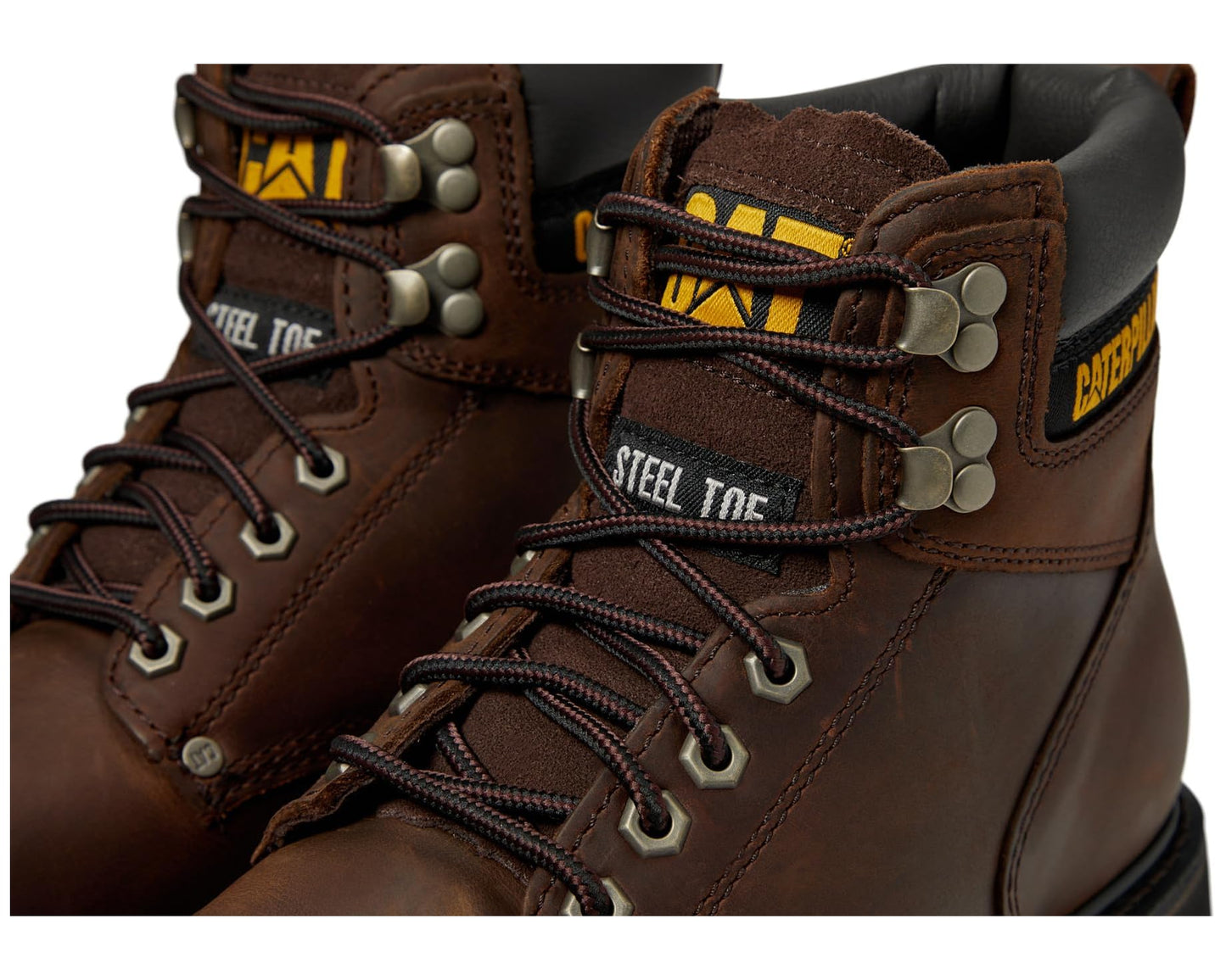 Men's Caterpillar 2nd Shift Steel Toe Dark Brown Leather
