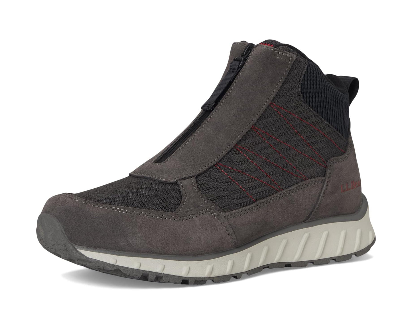 Men's L.L.Bean Snow Sneakers Waterproof Insulated Zip Front Graphite/Darkest Grey