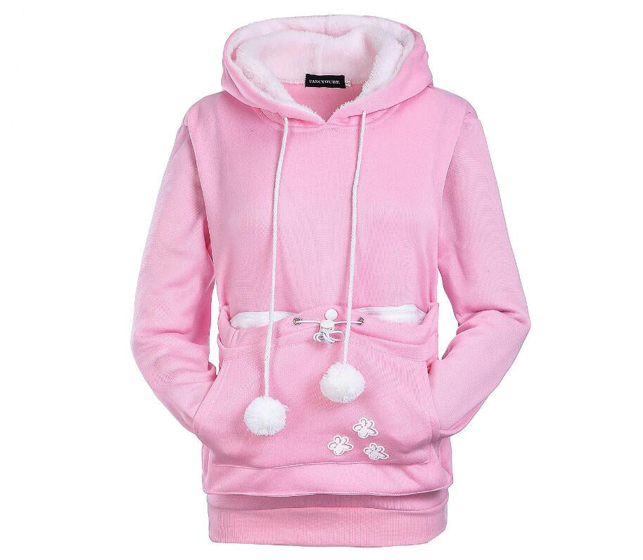 Fashion Cat Women Hoodies Pink B