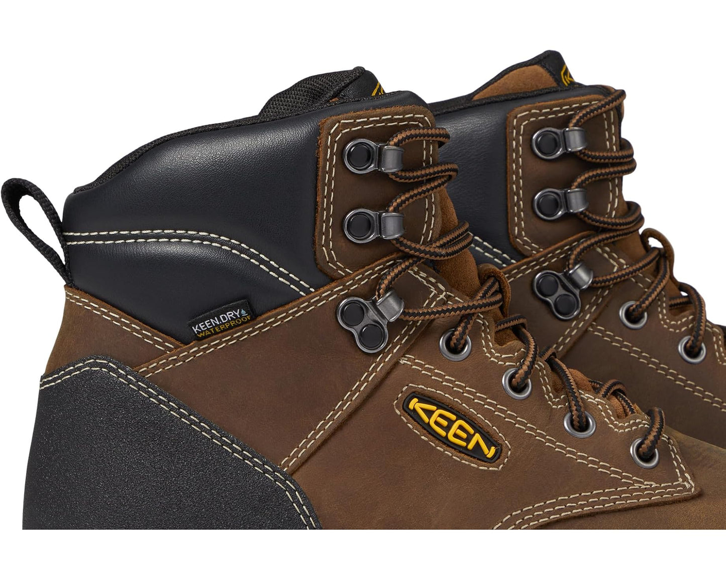 Men's KEEN Utility Evanston 6” Soft Toe Waterproof Bison/Black