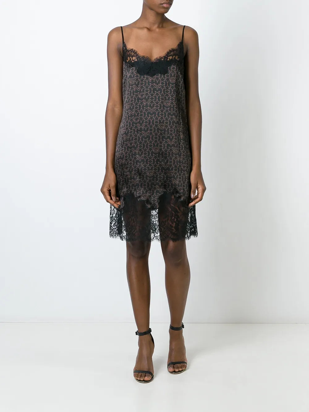 Givenchy Logo Print Lace Dress