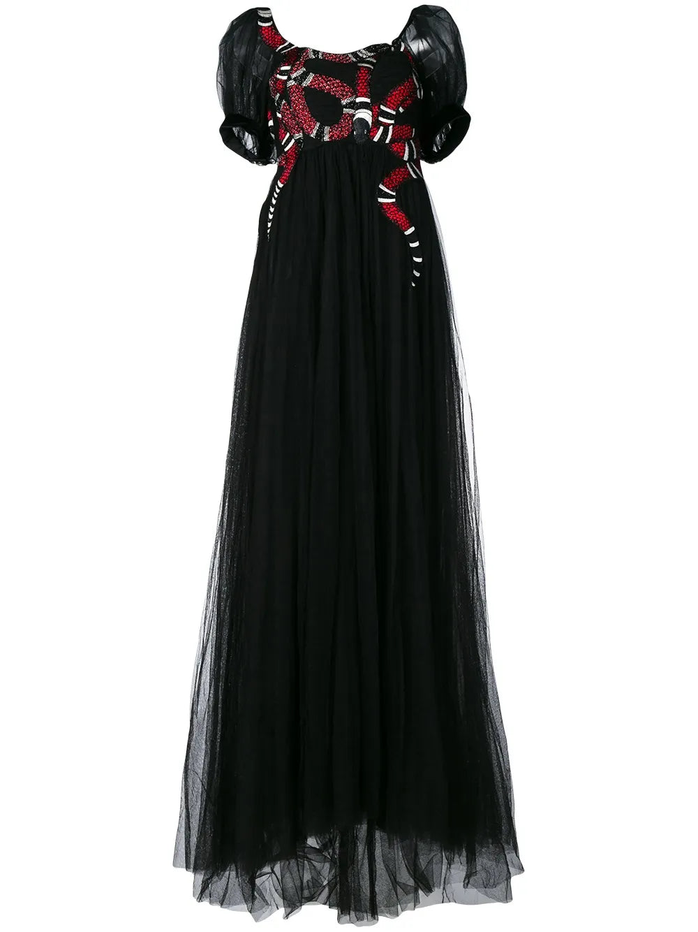 Gucci Snake Embroidered Tulle Gown