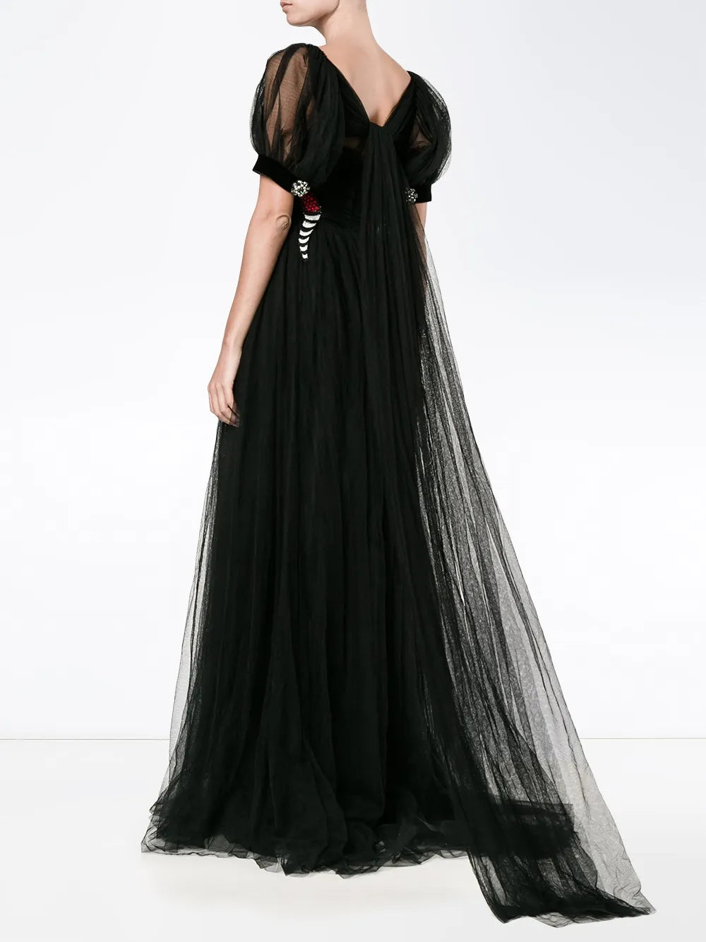 Gucci Snake Embroidered Tulle Gown