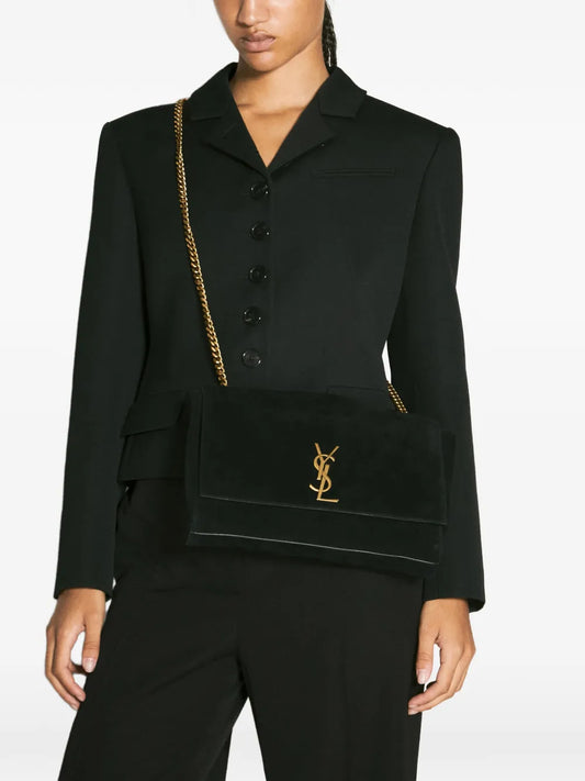 Saint Laurent Medium Kate Logo Plaque Shoulder Bag