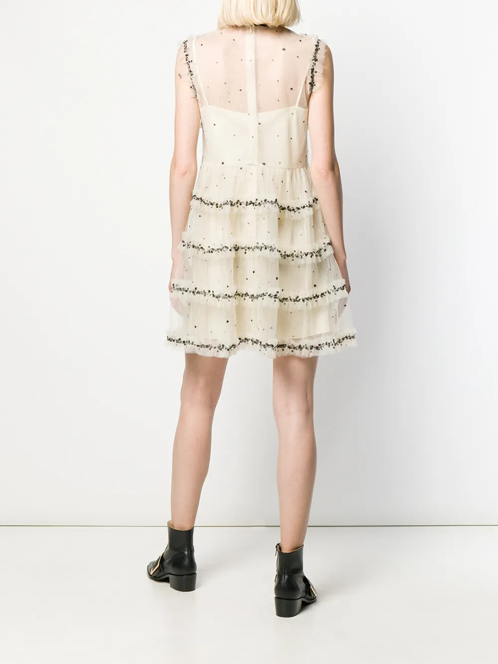Red Valentino Tulle Tiered Mini Dress